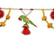 Parrot Pompom White Pearl Design Handmade Bandarwal