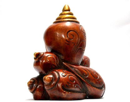 Conch Shaped Ganesha Idol Brass Decorative Statue Gbs203