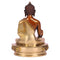 Brass Meditating Buddha Idol With Sacred Kalash Showpiece Bbs274