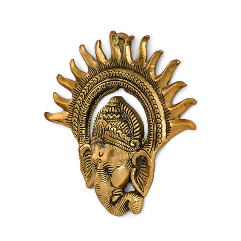 Ganesh Metal Idol Wall Hanging Showpiece Dfmw205