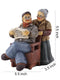 Resin Old Couple Romantic Miniature Showpiece