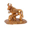 Metal Kamdhenu Cow With Calf Metal Statue Coabs112