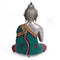 Abhaya Buddha Brass Turquoise Stone Showpiece