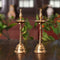 Brass Traditional Golden Kerala Diya Oil Lamp Stand Showpiece (Set of 2)