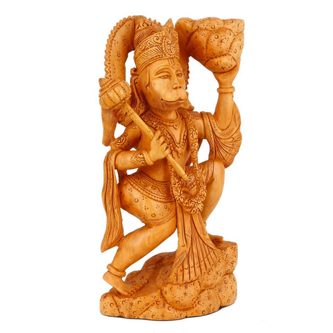 Wooden Hanuman Idol Home Worship Statue