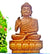 Wooden Abhaya Buddha Statue in Blessing Mudra