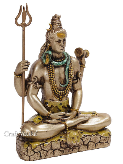 Lord Shiva / Bholenath Sitting in Padmasana Deity Statue