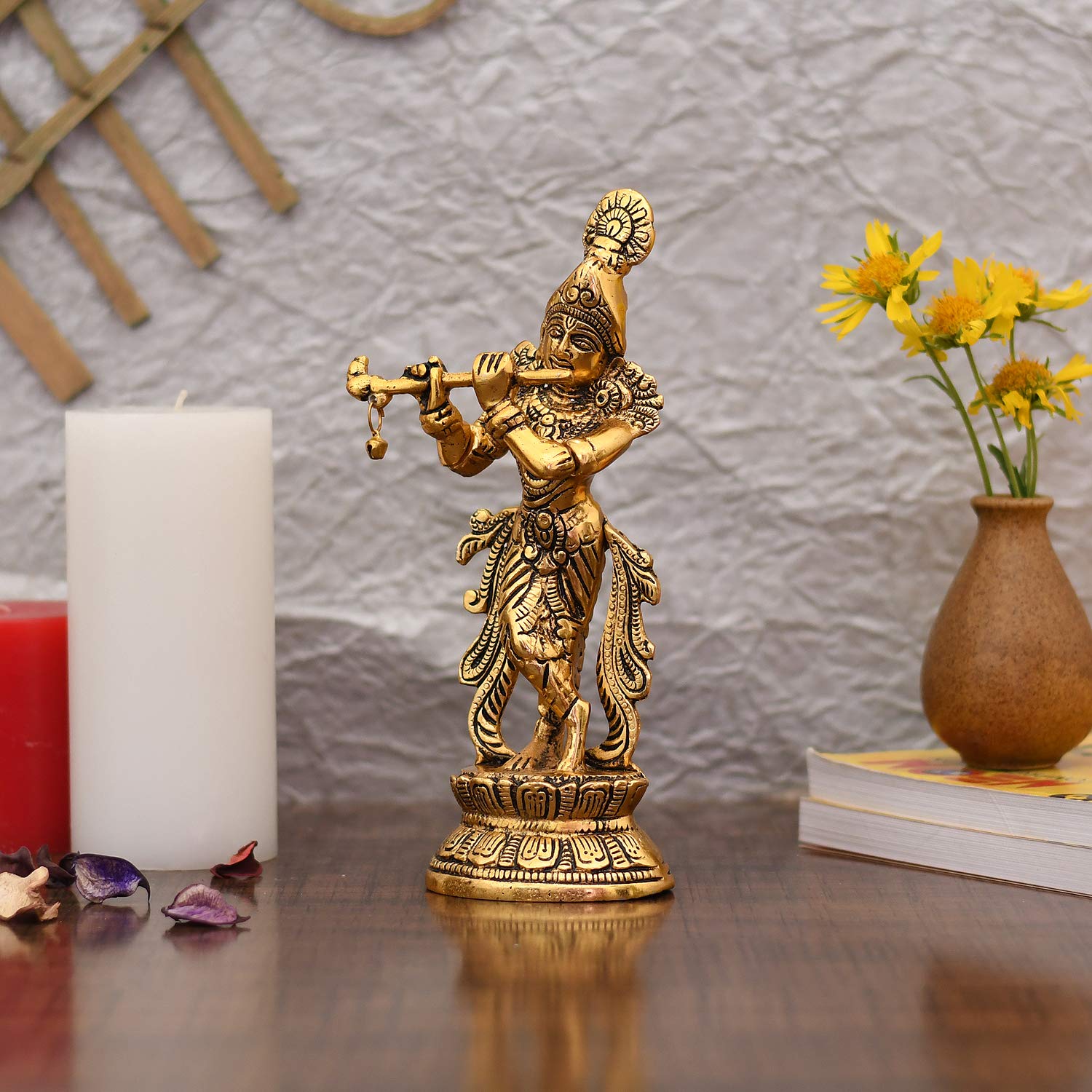 Krishna murti, krishna idol , krishna showpiece, krishna statue, brass krishna statue