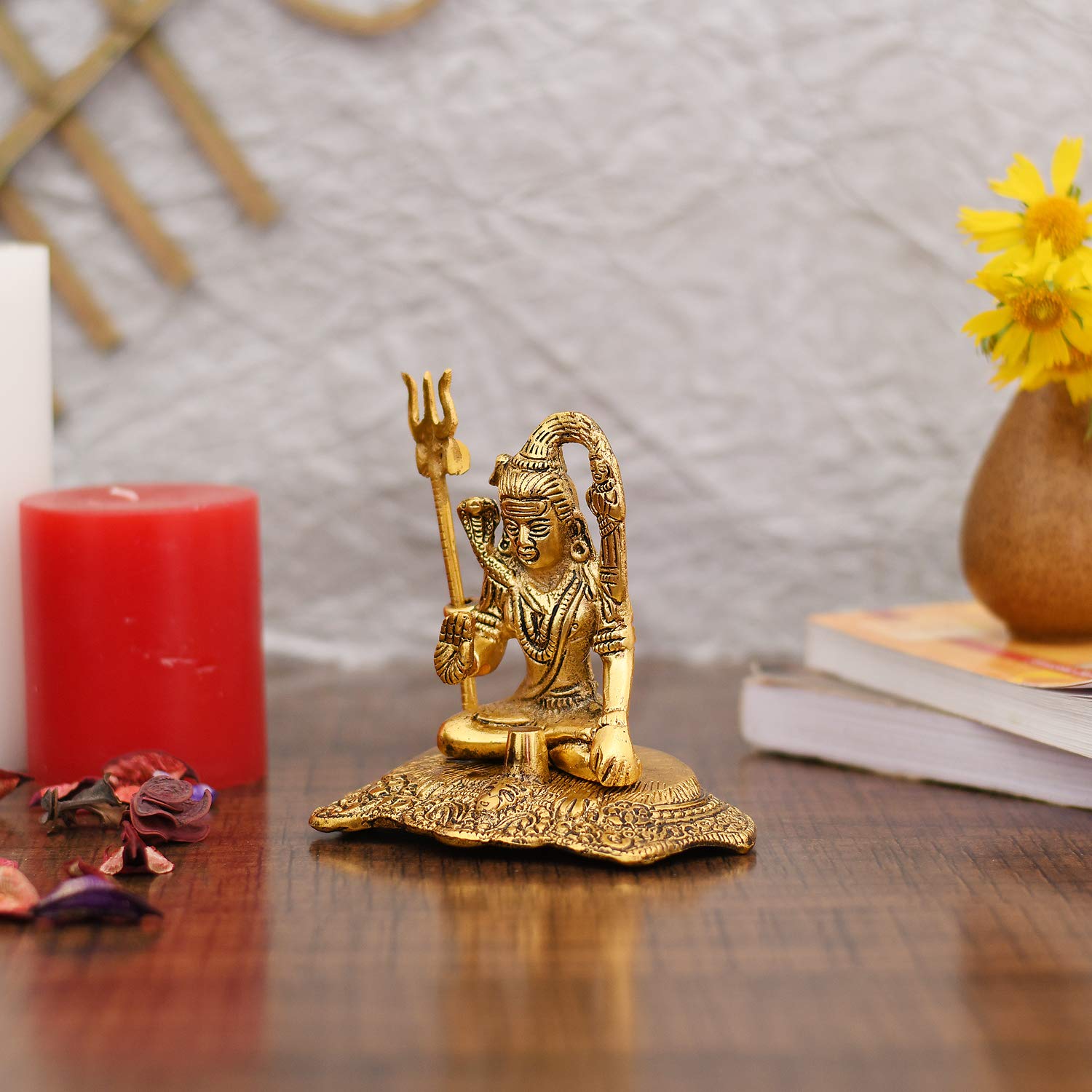 Metal Sitting Shiva Idol Showpiece Shbs147