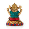 Handmade Brass Lord Ganesha Idol with Stone Work