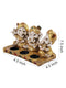 Triple Tie Ganesha Ceramic Candle Holder Figurine