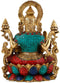 Devi Lakshmi Idol Sitting on Lotus Base Sculpture Showpiece 