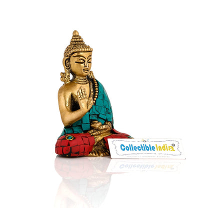Brass Buddha Statue Small Buddhism Religious Gift Idol-Bts204