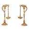 Brass Pair of Diya Oil Lamp Stand Holder Showpiece 