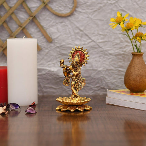 Krishna murti, krishna idol , krishna showpiece, krishna statue, brass krishna statue