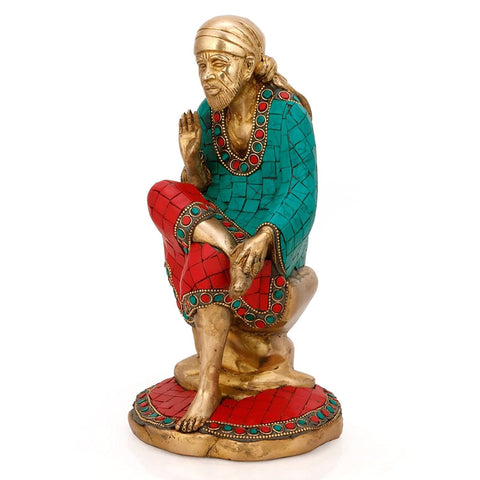 Brass Shirdi Sai Baba Idol Sits108