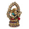 Goddess Saraswati Brass Idol With Turquoise Stone Handwork Sts103