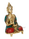 Fengshui Buddha Idol Brass Statue With Colorful Stone Work Bts256