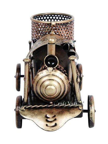 Iron Train Engine Pen Stand Showpiece