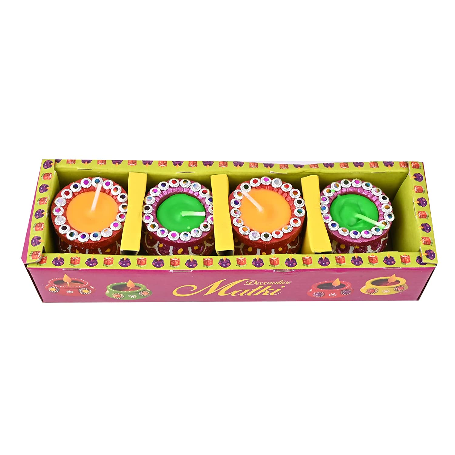 Decorative Clay Matki Floating Wax Candles