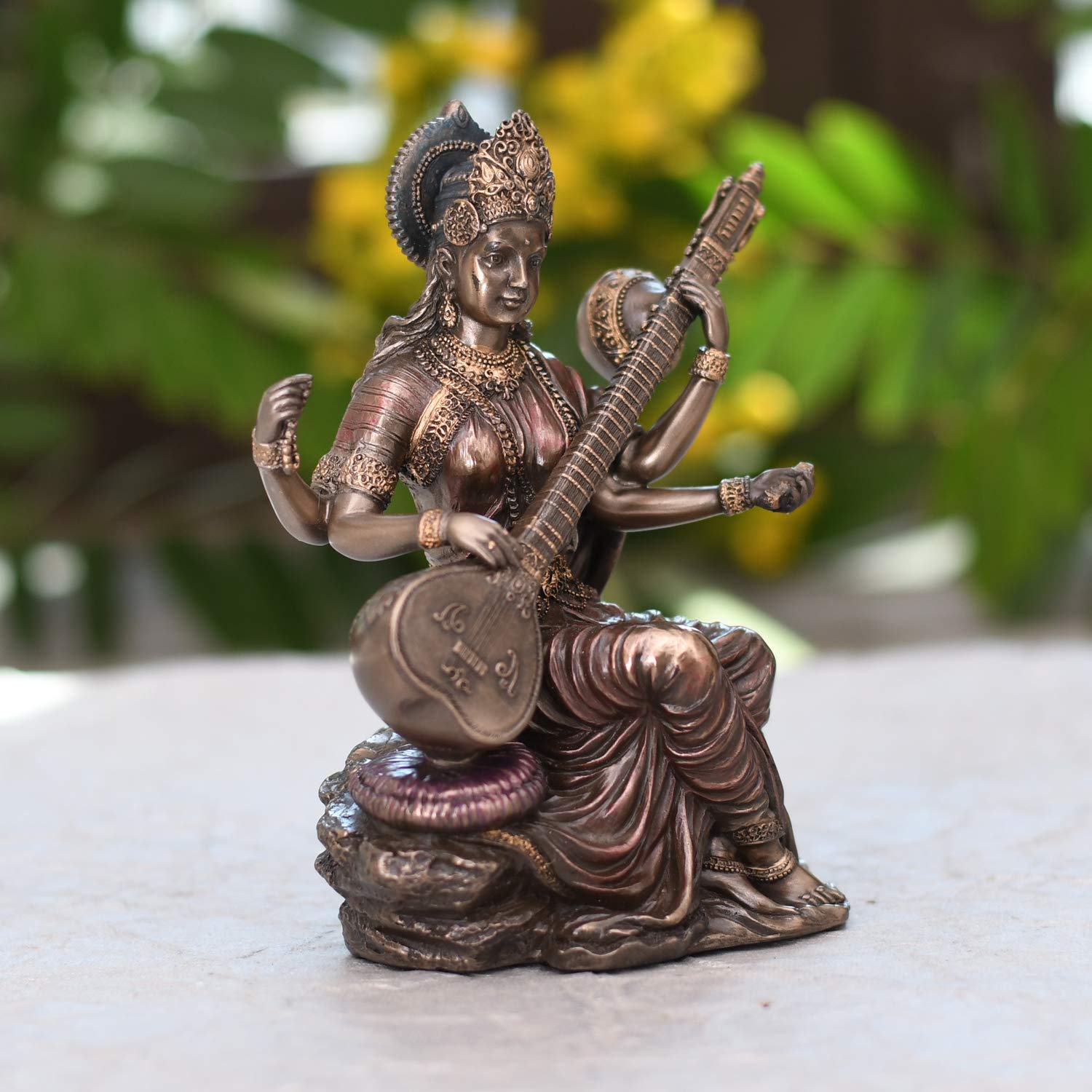 Goddess Saraswati Idol Polyresin Handcrafted Showpiece