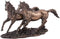 Two Running Horse Poly-resin Figurine Idol Showpiece 