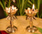 Brass Pure Diya Oil Lamp Stand Showpiece (Set Of 2) 