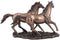 Two Running Horse Poly-resin Figurine Idol Showpiece 