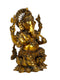 Golden Ganesha Brass Idol Murti for Temple