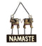 Twin Cow Namaste Board Metal Wall Door Hanging, Wall Art Decor, Wall Decoration Showpiece 