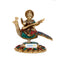 Sitting On Swan Saraswati Brass Statue Sts107