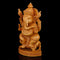 Idol Of Ganesha Sitting On Mooshak Mouse Wooden Statue Gws141