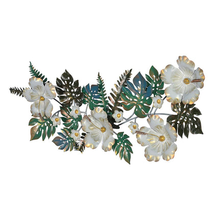Metal 3D Multicolor Flowers leaf Wall Hanging showpiece 