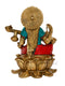 Goddess Maa Saraswati Idol Sitting on Lotus Brass Showpiece 