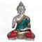 Abhaya Buddha Brass Turquoise Stone Showpiece