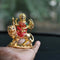 Gold Plated Ceramic Durga Idol On Lion Showpiece