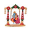 Metal Radha Krishna Murti Hanging On Jhula Idol Showpiece