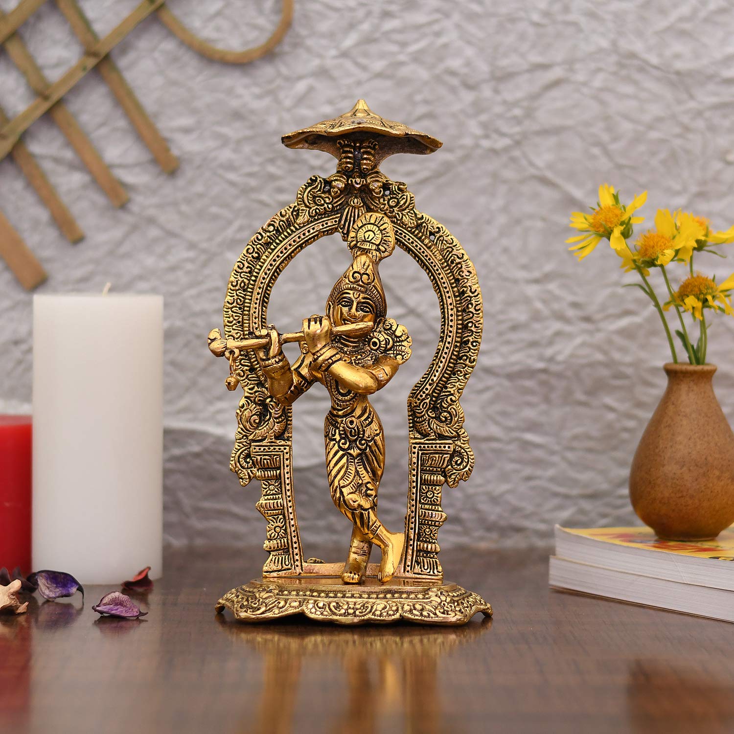 Krishna murti, krishna idol , krishna showpiece, krishna statue, brass krishna statue