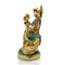 Saraswati Brass Idol with Stone Hand Work