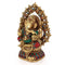 Pair of God-Goddess Lakshmi Ganesha Ring Turquoise Statue