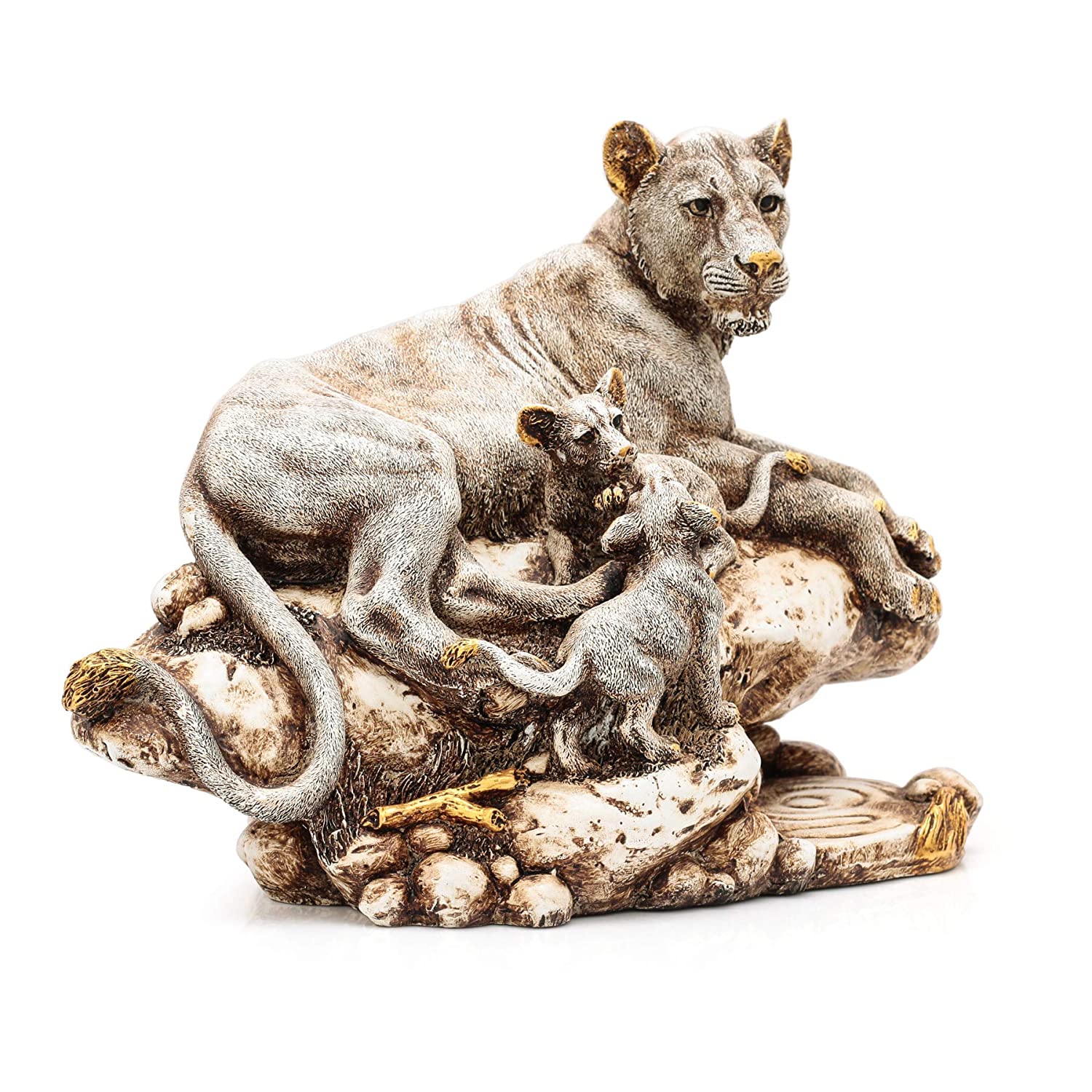 Tiger Statue with Family Animal Polyresin Figurine 