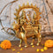 Lord Shiva Parvati Sitting on Nandi Sculpture Brass Statue