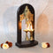 Decorative Ganesha Wooden Base Diya with Bells Showpiece