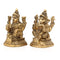 Goddess Lakshmi God Ganesha Brass Deity Figurine