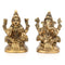 Goddess Lakshmi God Ganesha Brass Deity Figurine