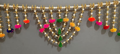 Golden Pompom Bandarwal For Door Decoration