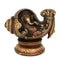 Brass Relaxing Ganesha On Conch Idol Statue Gbs202