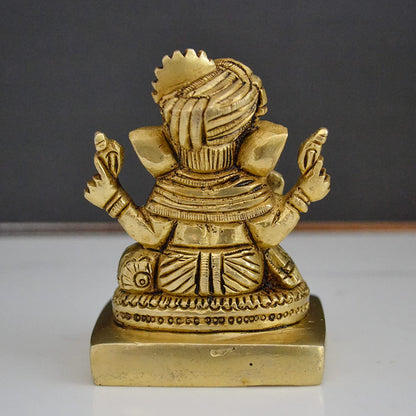 Brass Ganpati Idols Statue for Home Pooja 