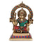 Brass Laxmi Ganesha Idol Murti Sitting On Singhasan Statue 