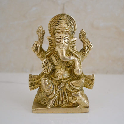 Brass Laxmi Ganesha Pair Murti, LGBS183